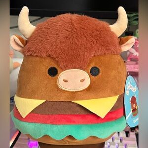 Dunkie the Bison Burger 8" Squishmallow Stuffed Plush Animal Toy